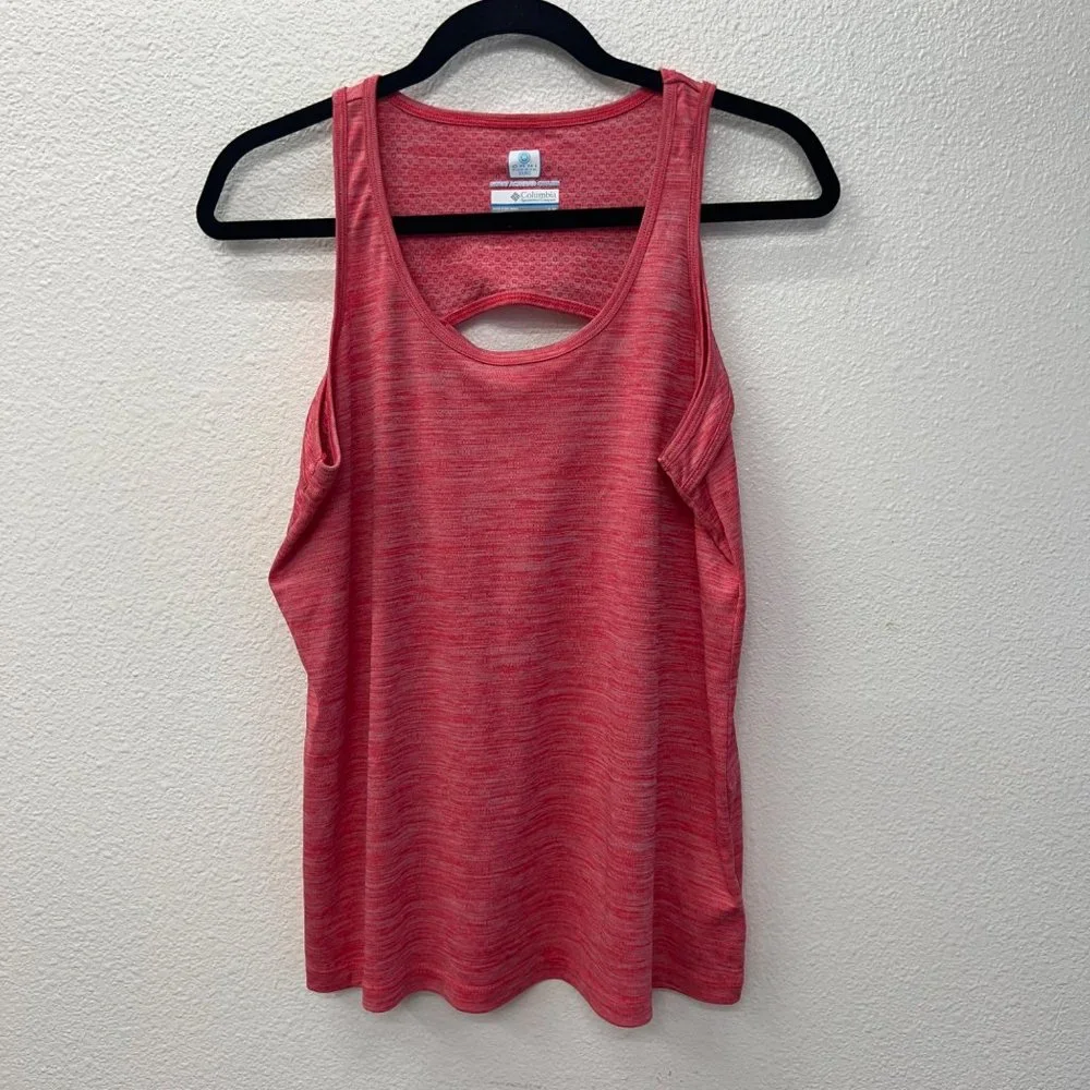 Columbia red sweat activated cooling omni free zero tank womens Size: L - Picture 2 of 9